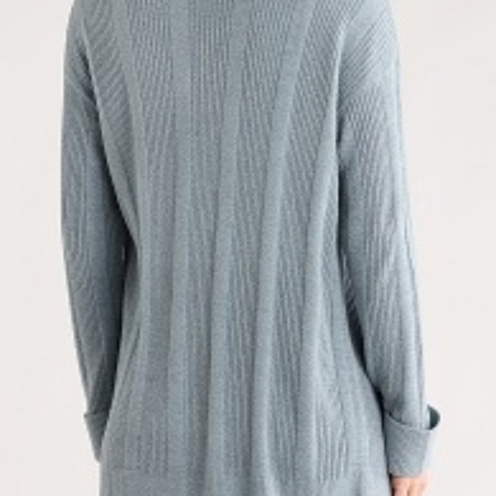 Barefoot Dreams Open Cardigan, Blue Aura, size small - Picture 2 of 4